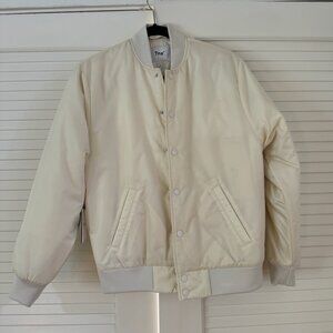NWT ARITZIA White/Cream TNA Bomber Jacket Size 2XS